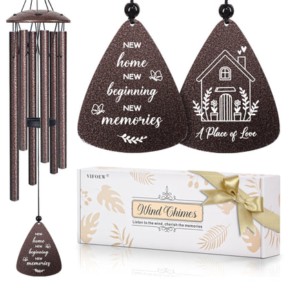 House Warming Gifts New Home, 32" Bronze Wind Chimes Housewarming Gifts, New Home Gift Ideas for Women Men Homeowners Couples Family Friends, Unique First Home Gift for Apartment Decor