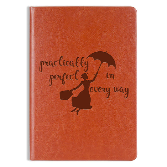Mary Movie gift Leather Journal Notebook Poppin Umbrella Fans Gift Practically Perfect in Every Way Movie Inspired Gifts for Mary Fans (Perfect in every way)