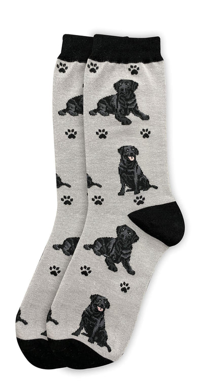 Pet Lover Socks - Fun - All Season - One Size Fits Most - For Women And Men – Dog Gifts (Black Labrador)