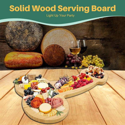 Funny Aperitif Board,Solid Wood charcuterie Board and Cheese Board, Novelty Kitchen Cutlery Wine Fruit Meat Large charcuterie Board, Kitchen Gifts,charcuterie Boards Gift (Large Length 16")