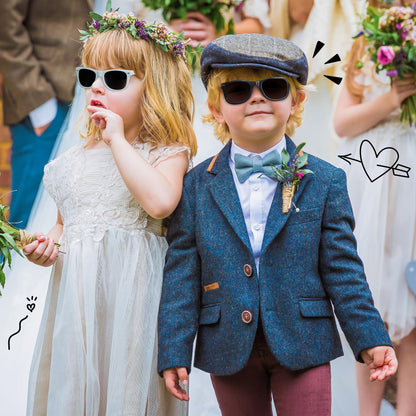 The Crafty Engineer Ring Bearer & Flower Girl Proposal Gifts - Chic Sunglasses for Little Boys & Girls, Perfect Ring Bearer (Black (Ring Security))