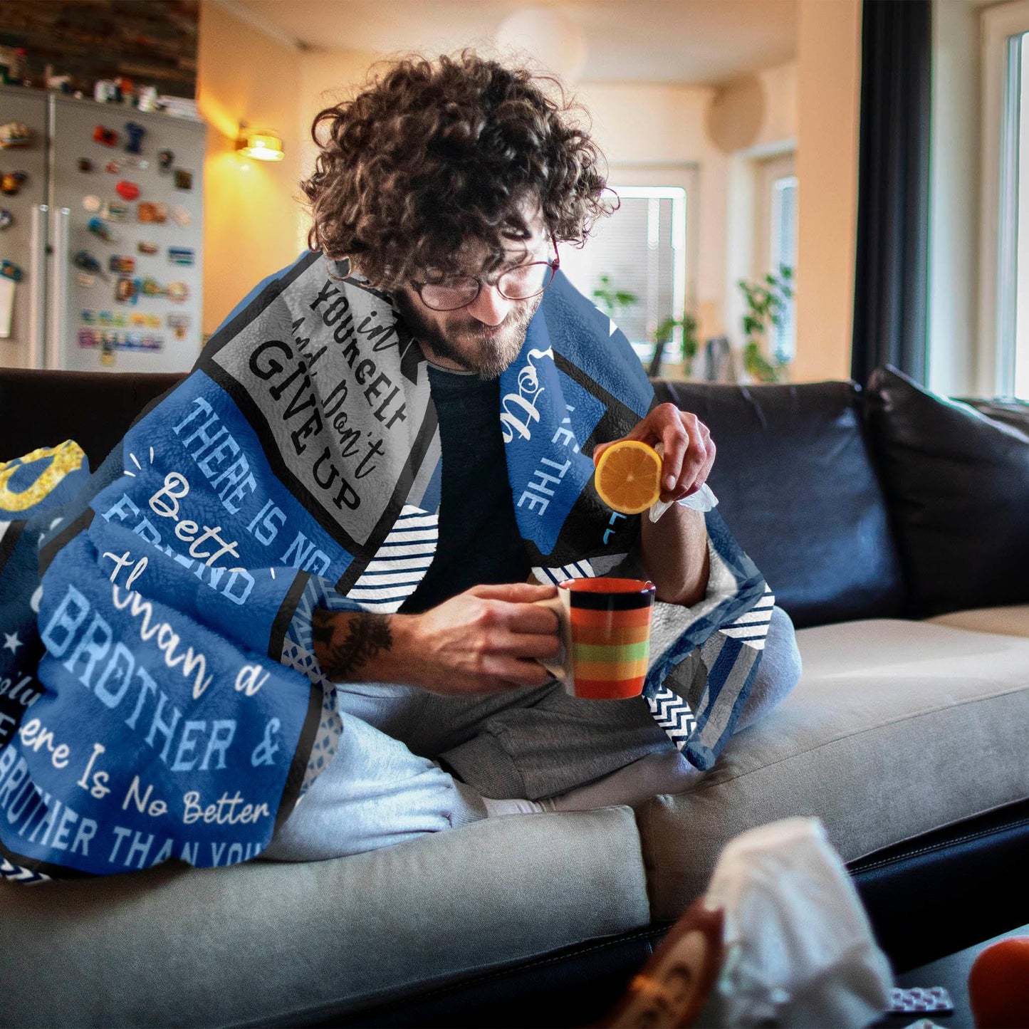 Gifts for Brother Fathers Day, Best Brother Birthday Gifts from Sister Blanket 60"x50", Brothers Blankets from Sister