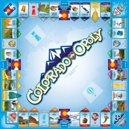 Late for The Sky Colorado-Opoly Board Game – Colorado Travel Family Game Night, Property Trading Strategy Fun, Made in USA, 2-6 Players Ages 8+, Souvenir Gift