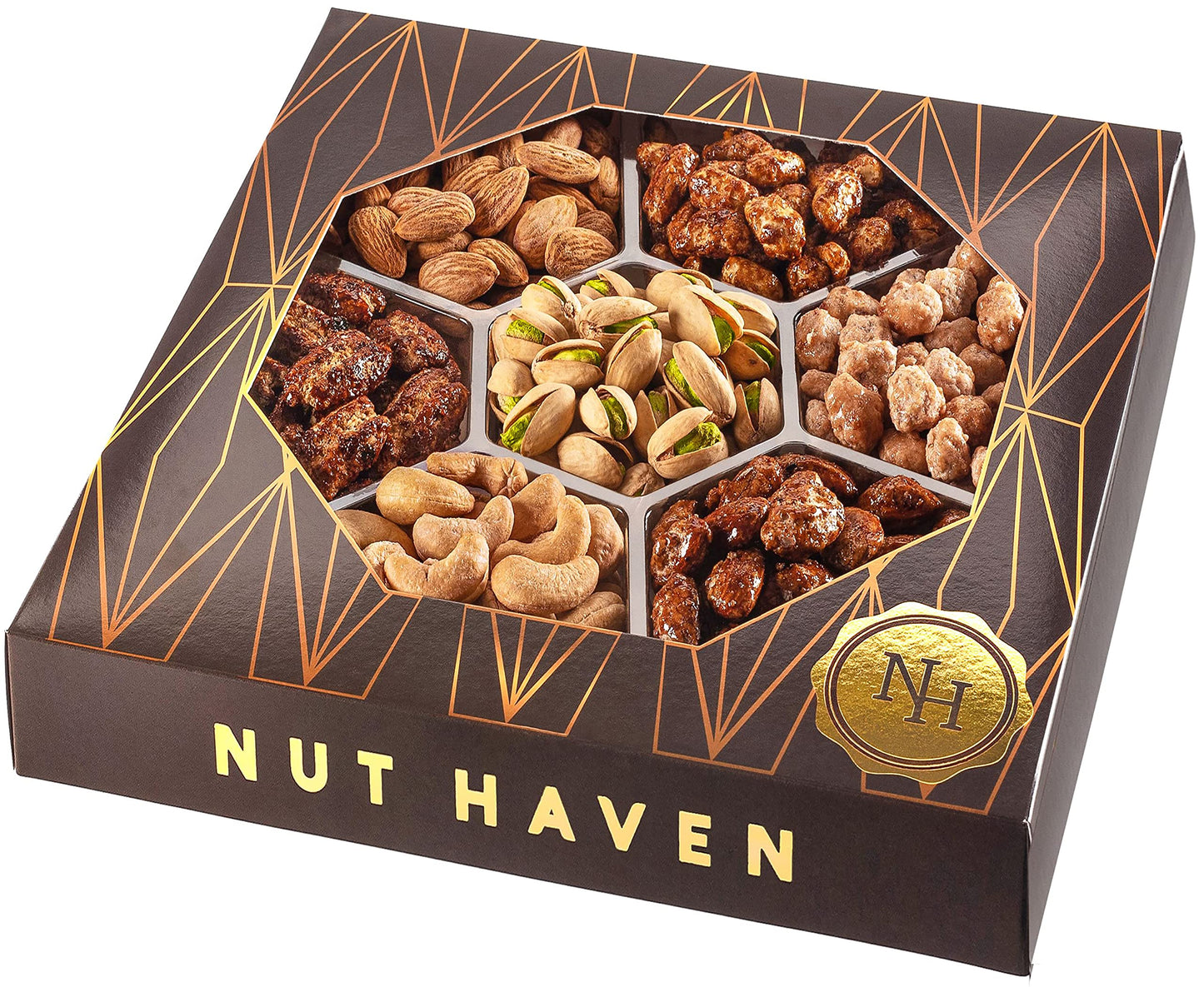 Fathers Day Nuts Gift Basket - Extra Large Assortment of Sweet & Roasted Salted Gourmet Nuts - Food Gift Box for Dad, Him, Husband, Christmas, Father's Day, Mother's Day, Family, Men & Women