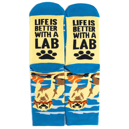 Lavley Dog Owner Socks - Funny Pet Gift Socks for Dog Moms and Dads - Great Gift for Dog Lovers, Birthdays, Daily Wear