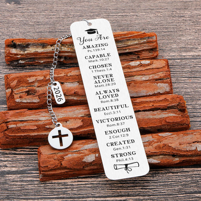 Graduation Gifts for Him Her Class of 2026 Christian Religious Catholic Gifts Inspirational Bookmark Seniors 2026 College High Middle School Students Nursing Grad Gifts for Women Men Graduates Gifts