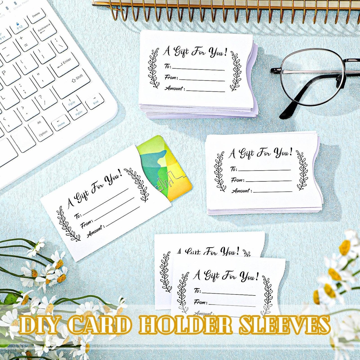 Yinder 600 Pcs Gift Card Envelopes Bulk Thank You Gift Card Sleeves Appreciation Mini Money Cash Envelopes for Blank Hotel Credit Protector for Holiday Party Business, 3.54 x 2.36 Inches(White)