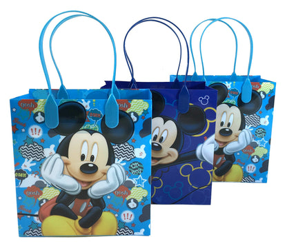 Disney Mickey Mouse Reusable Party Favor Goodie Small Gift Bags 12 (12 Bags)