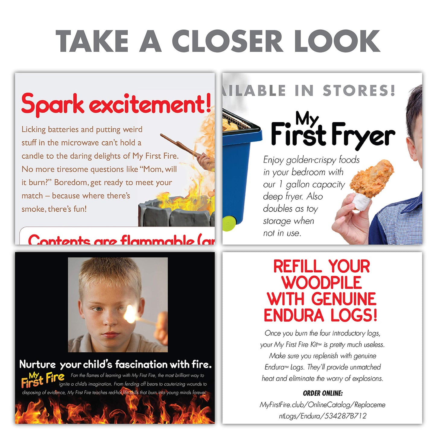 Prank-O My First Fire Prank Gift Box – Funny Empty Gag Gift Packaging for White Elephant, Christmas & Office Parties, Hilarious Joke Gift Box to Hide Real Presents for Friends & Family