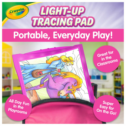Crayola Light Up Tracing Pad Pink, Best Birthday Gifts for Girls & Boys, 6, 7, 8 Year Olds, Kids Toys, Light Box Art Kit for Kids
