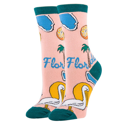 ooohyeah Women's Crew Funny Novelty Socks, City State Gifts Souvenirs, Crazy Fun Dress Socks, Shoe Size 5-10