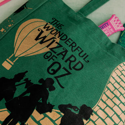Steel Mill & Co Cute Canvas Tote Bag for Book Lovers, The Wonderful Wizard of Oz Inspired Reusable Bag for Work/Groceries
