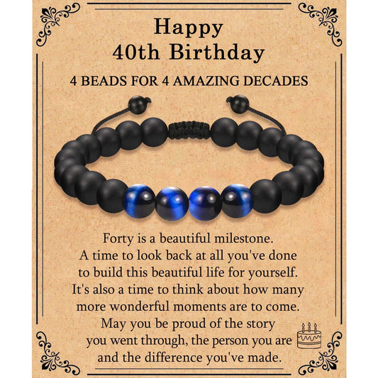13th 16th 18th 21st 30th 40th 50th 60th Birthday Gifts for Boys Men Him, 11-21 30-60 Year Old Boy Male Man Birthday Gifts Birthday Bracelet for Son Brother Grandson Nephew Dad Husband Friend Boyfriend