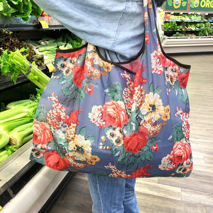 allydrew Large Foldable Tote Nylon Reusable Grocery Bags, Hawaiian Fun