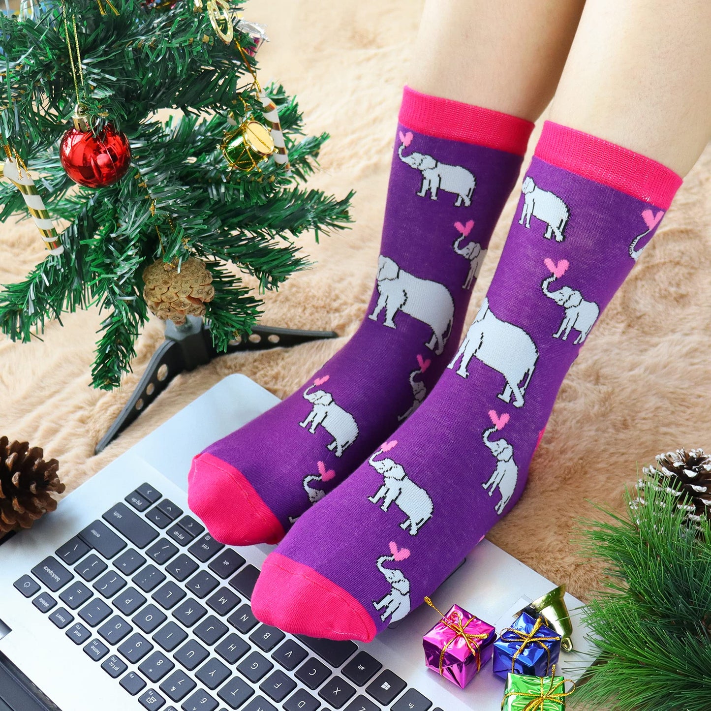 Jeasona Cute Cat Gifts for Women Animal Cat Socks Wife Mom Girlfriend Daughter