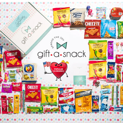 Gift A Snack - Sympathy Snack Box Care Package + Greeting Card (45 Count) Condolence for Loss of Loved One, Dog Pet Cat Memorial Sweet Treats Gift Basket - Office Food Assortments