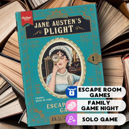 Ridley's Timescape: Jane Austen- Escape Room Game - Travel Back in Time to Help Jane Solve the Crime -Re-Playable and Re-Giftable - Date Night Favorite - 1+ Players for Ages 12+ and 90 Minute Playtime
