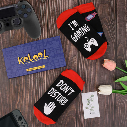Kelool Fathers Day Socks Gifts for Men Dad Do Not Disturb I'm Gaming Funny Men Sock Gifts From Daughter Wife Son Kids Teen