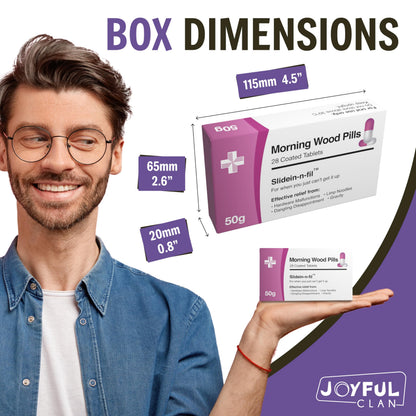 Morning Wood Pills - Hilarious Adult Prank Box, Funny Gag Gifts for Men - Male Enhancement Joke - Office Pranks - Secret Santa - White Elephant - Birthday Gift - Practical Novelty Xmas Present for Him