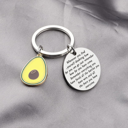TIIMG Avocado Inspirational Quote Key rings Avoacdo Lover Jewelry Avocado Fruit Gift
