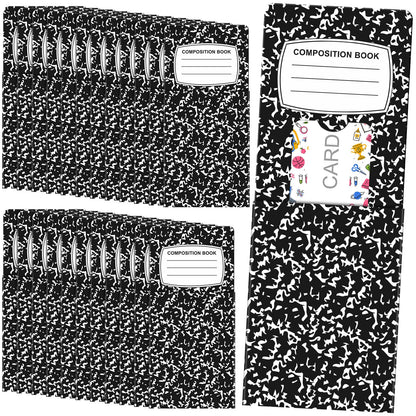 24 Pcs Teacher Gift Card Holder Composition Notebook Coffee Money Sleeves Thank You Teacher Greeting Cards Bulk Notebook Money Holder End of Year Gifts Graduation Party for First Day Back to School