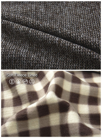 Gioberti Men's Knitted Regular Fit Full Zip Cardigan Sweater with Soft Brushed Flannel Lining