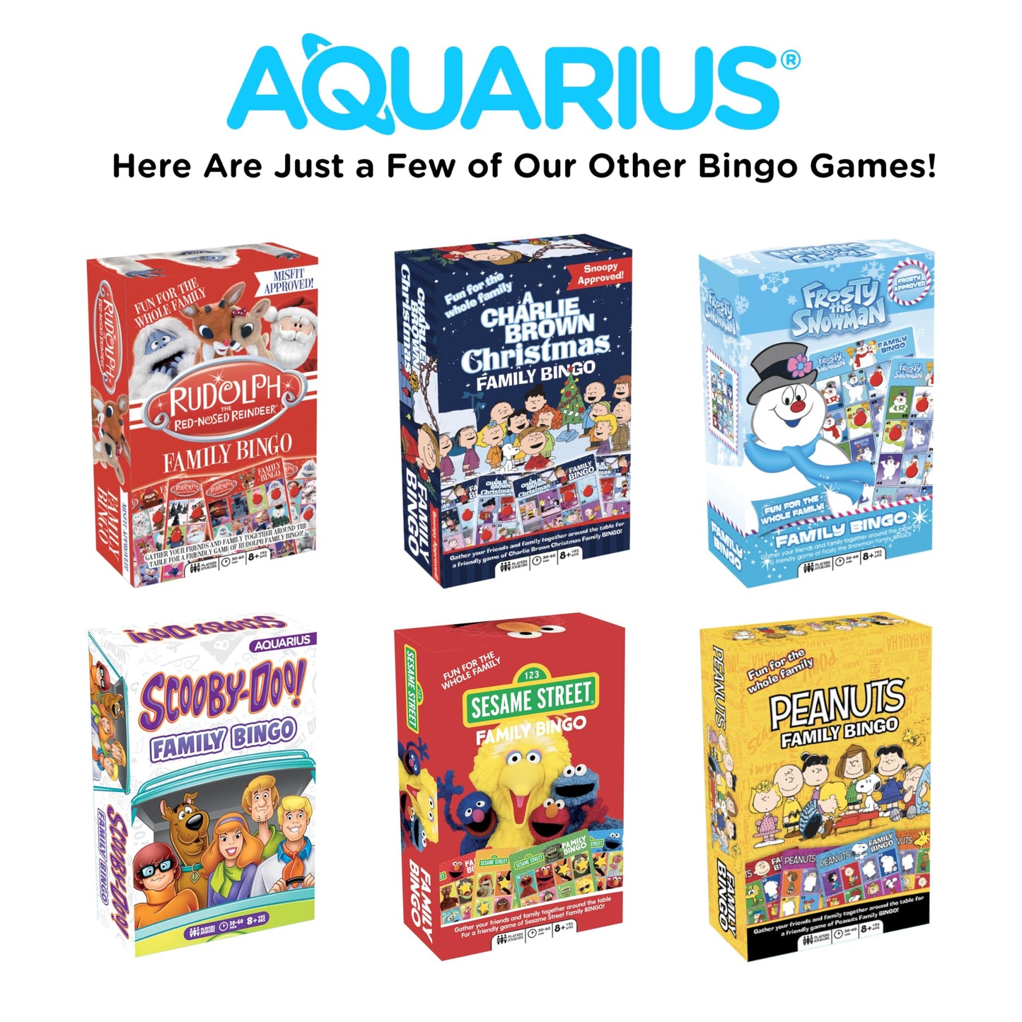 Aquarius Grinch Family Bingo Game - Officially Licensed Christmas Party Game Ages 8+, 2-18 Players - for Kids, Teens, Adults, and Families