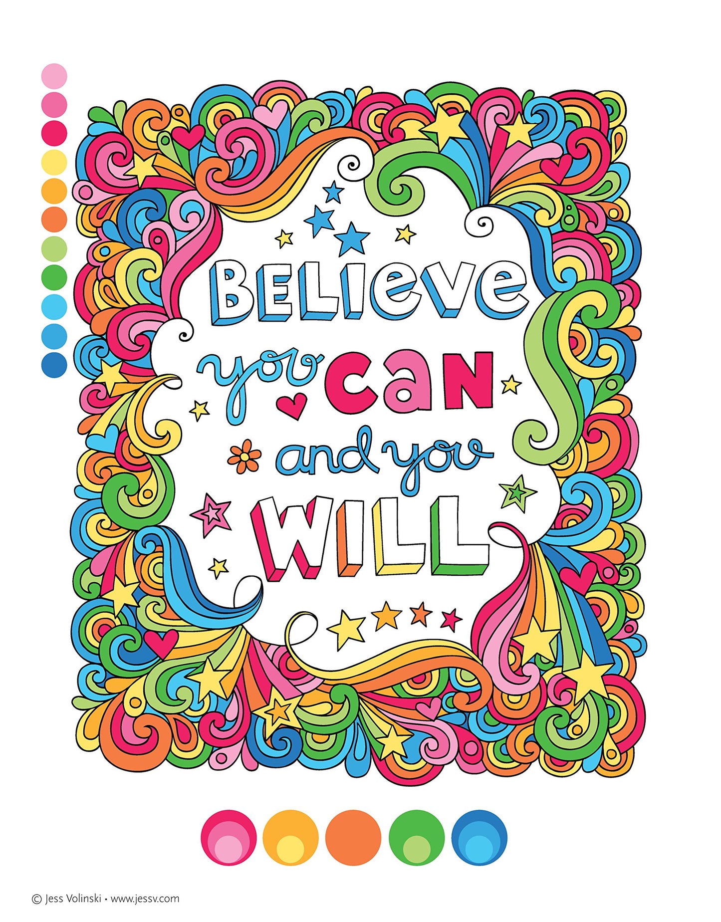 Notebook Doodles Go Girl!: Coloring & Activity Book (Design Originals) Inspiring Designs and Positive Quotes for Women and Tween Girls Ages 8 and Up, on Extra-Thick Perforated Paper