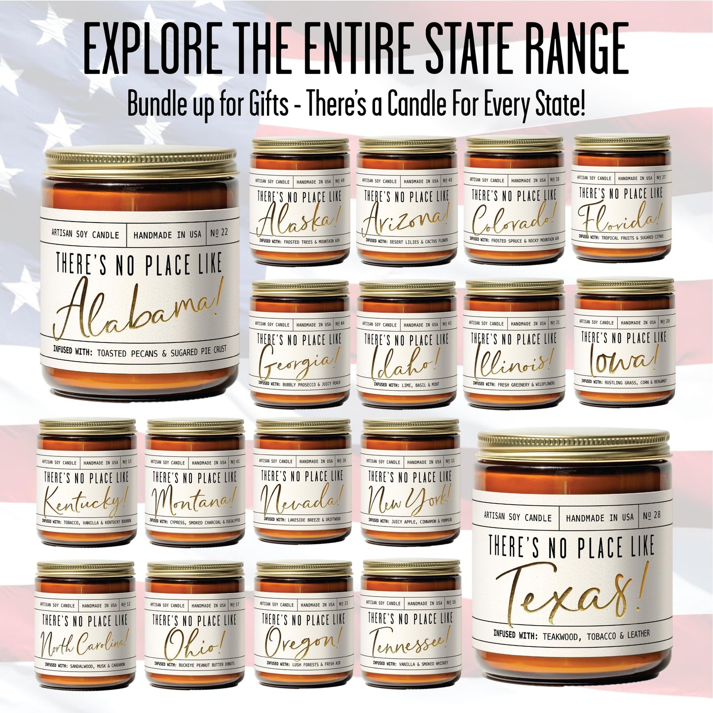 Arizona Gifts, Arizona Decor for Home - 'There's No Place Like Arizona Candle, w/Desert Lilies & Cactus Flower I Arizona Souvenirs I Arizona State Gifts I 9oz Jar, 50Hr Burn, USA Made