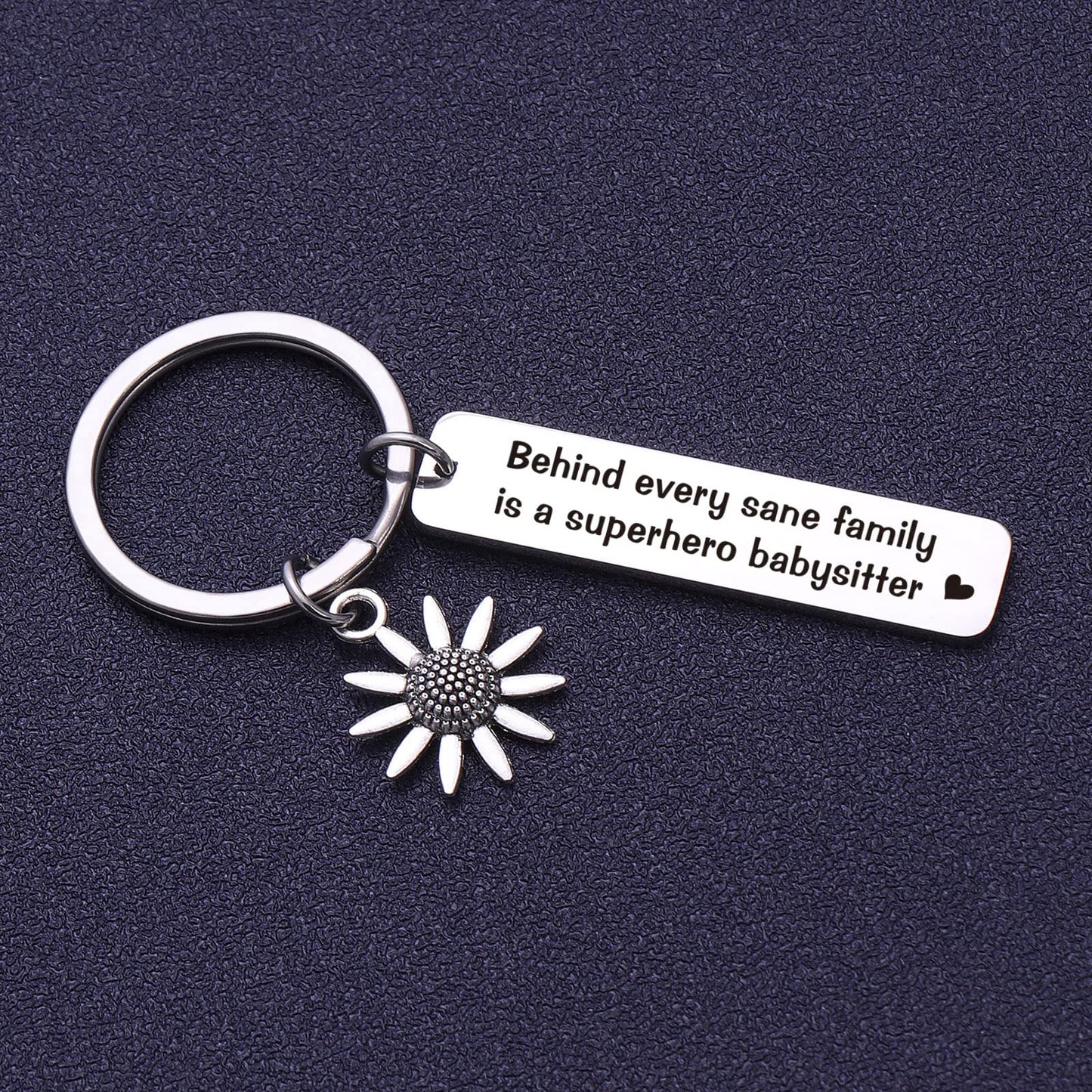 RSZOTW Babysitter Keychain Caregiver Gifts For Women, Mothers Day Jewelry For Nanny Gifts, Daycare Appreciation Keyring For Daycare Provide Jewelry