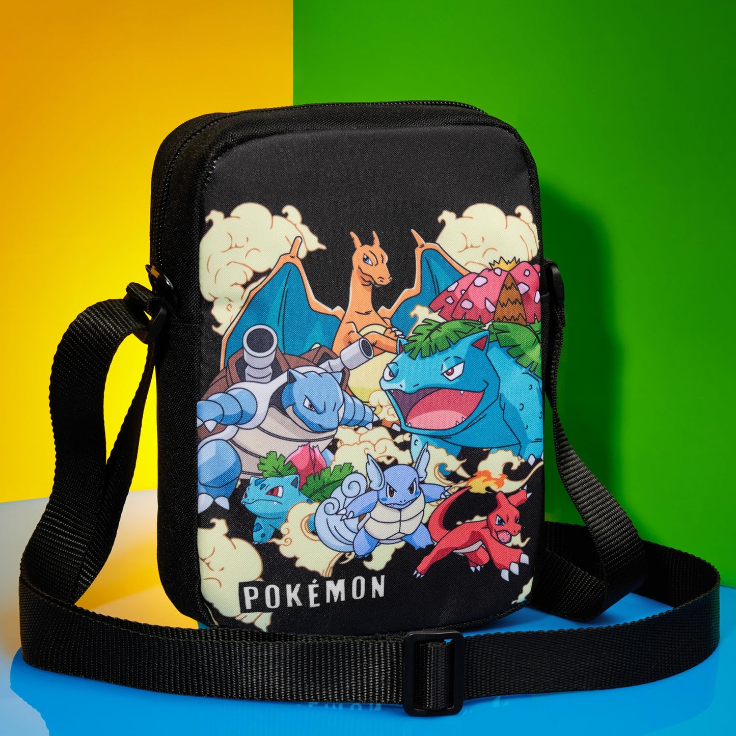 Pokemon Crossbody Bag for Kids, Small Shoulder Bag for Travel, Pikachu Gengar Eevee, Anime Gifts for Girls