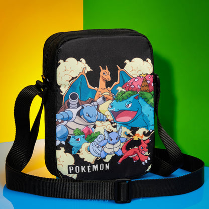 Pokemon Crossbody Bag for Kids, Small Shoulder Bag for Travel, Pikachu Gengar Eevee, Anime Gifts for Girls
