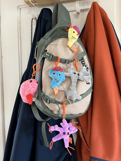 GIANT MICROBES Brain Science Themed Gift Box, Brain Gifts, Neurology, Psychology Gifts, Plush Keychain, Therapist Gift, Bag Charms, Mental Health Awareness, TBI Awareness