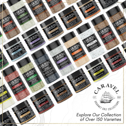 Espresso Infused Sea Salt with Bold and Rich Flavor – Premium Infused Salt that Bring Earthy Flavor – Espresso Gift for Coffee Lovers – 4 oz Jar by Caravel Gourmet