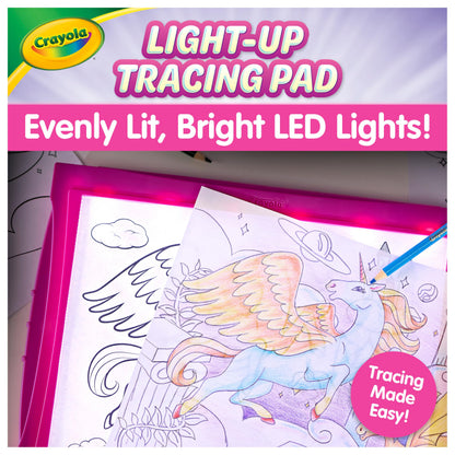 Crayola Light Up Tracing Pad Pink, Best Birthday Gifts for Girls & Boys, 6, 7, 8 Year Olds, Kids Toys, Light Box Art Kit for Kids