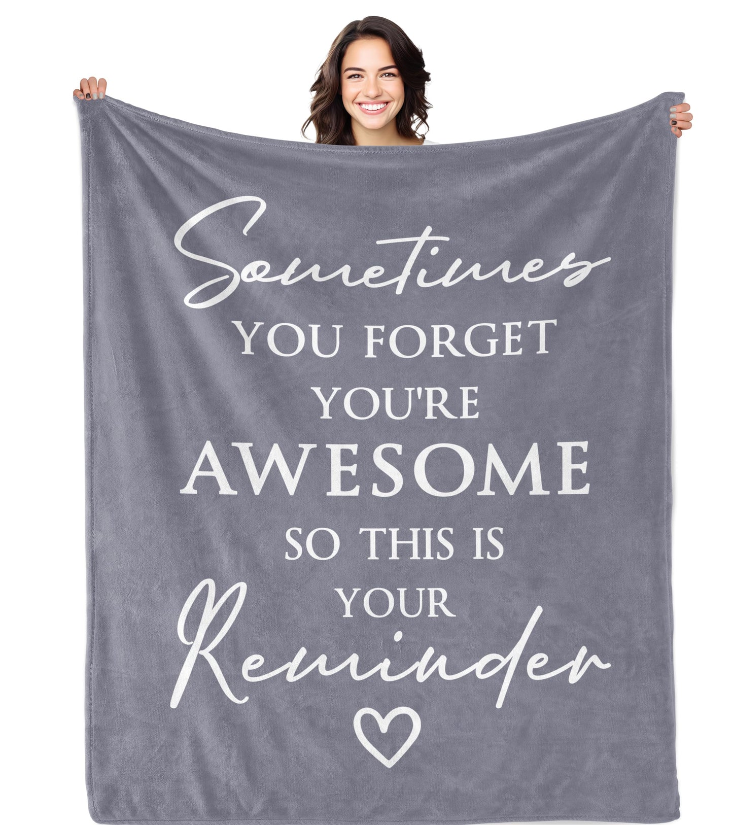 Gifts for Women Blanket 50" X 60", Birthday/Inspirational/Thank You Gifts for Women, Sometimes You Forget You are Awesome Gifts for Friends/Mom/Sister/Her, Anniversary/Appreciation Blanket