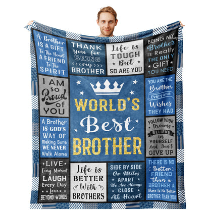 Gifts for Brother Fathers Day, Best Brother Birthday Gifts from Sister Blanket 60"x50", Brothers Blankets from Sister