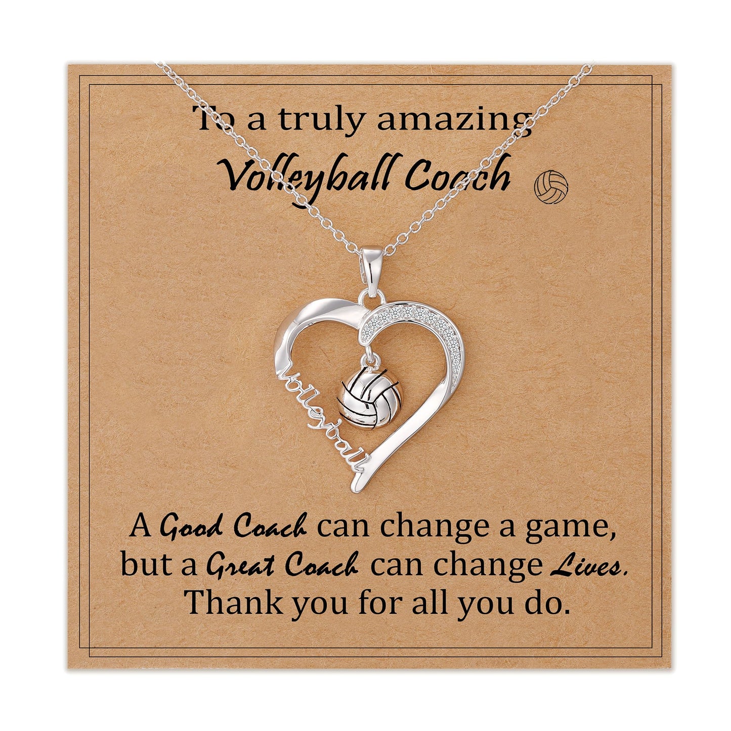 Volleyball/Softball/Basketball/Baseball Necklace Gifts for Girls, Sport Accessories Birthday Christmas Jewelry for Her 16+3 Inches
