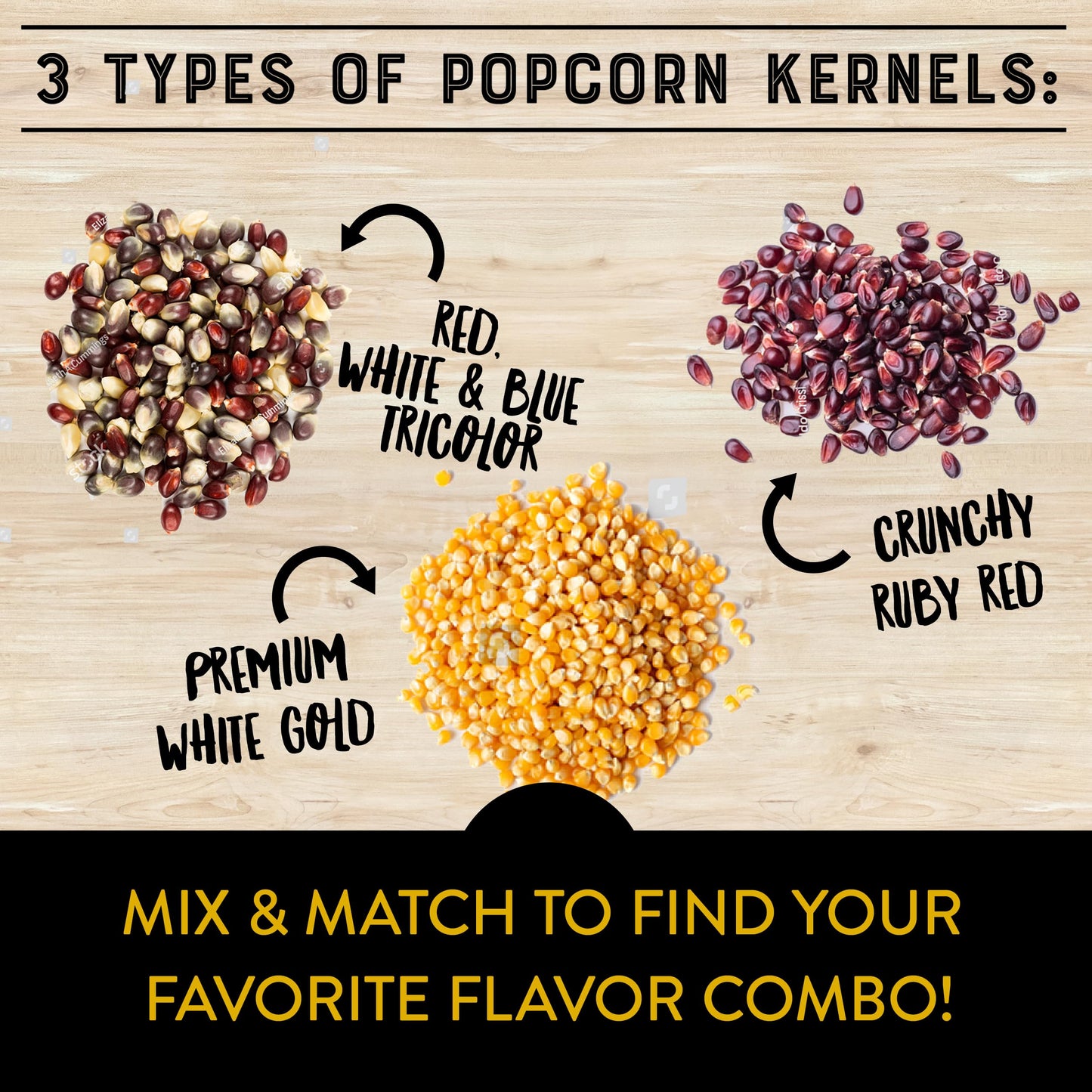 Urban Accents Movie Night Small-Batch Popcorn Gift Set – Includes 3 Gourmet non-GMO Popcorn Kernel Varieties & 5 Flavorful Seasonings – Perfect Snack Gift Box for Parties, Holidays, or Movie Lovers