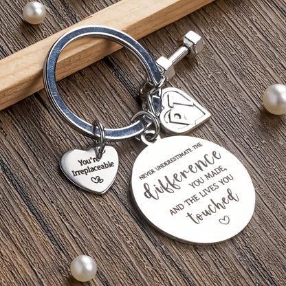 Therapist Gifts Keychain for Women Men - Thank You Gift Mental Health OT PT Respiratory Therapists for Mentor Christmas