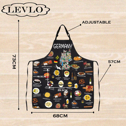 Germany Country Map Europe Cuisine Lover Kitchen Apron Mom Dad BFF German Food Cooking Travel Apron