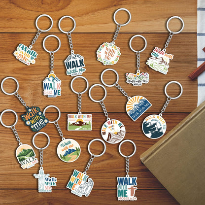 Kigeli 36 Pcs Walk with Me Acrylic Keychain Religious LDS Keychain Mormon Doctrine Keyring Gifts for Encouragement Women Men 2026 Lds Missionary Easter Gifts