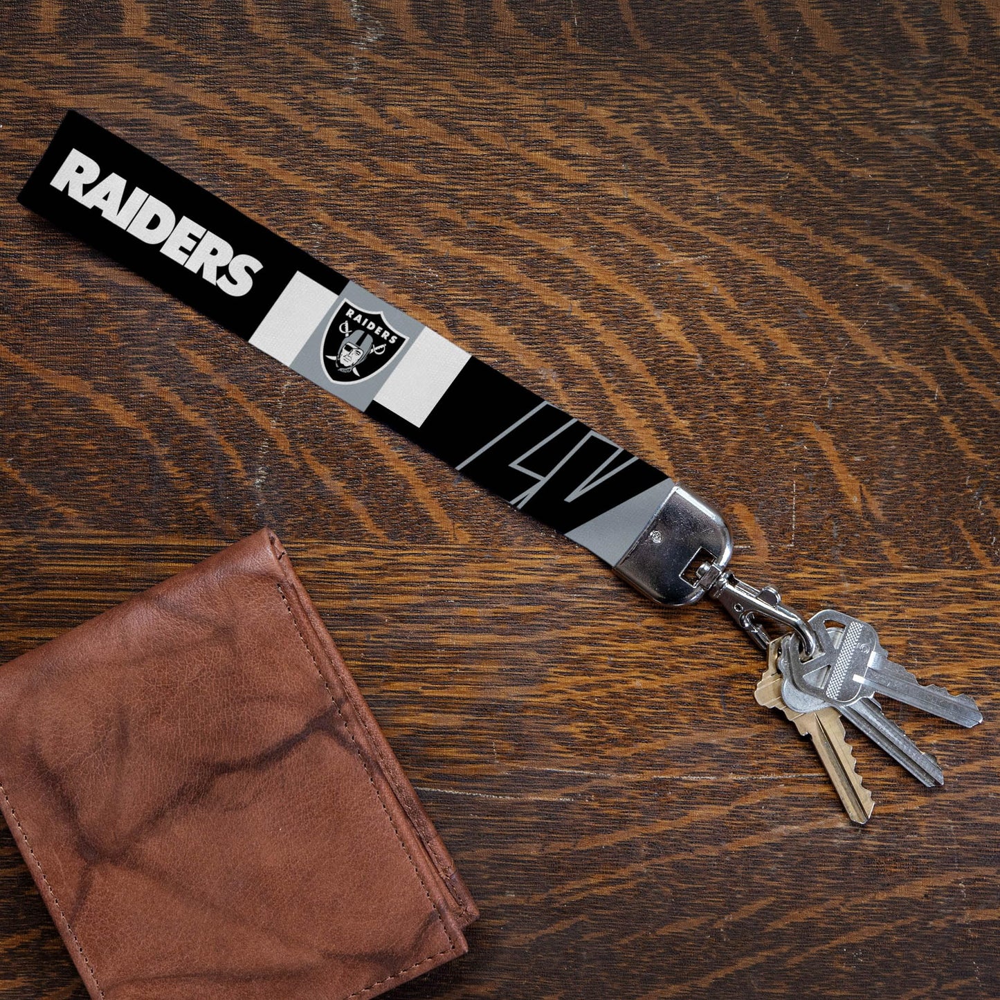 Rico Industries NFL Football Standard Wrist Lanyard Key Chain, Cute Wristlet Strap Holder for Car Keys ID Badges Card Wallet