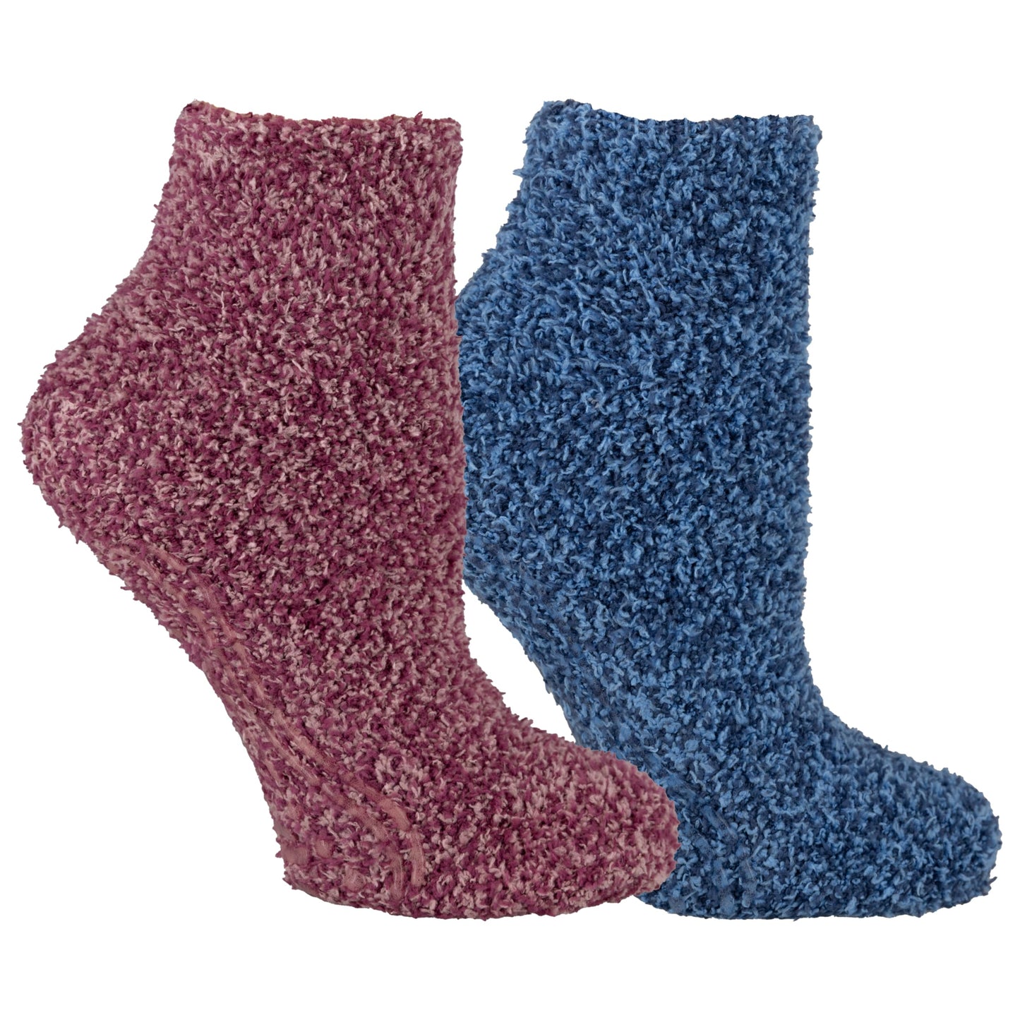 Dr. Scholl's Women's 2 Pack Soothing Spa Low Cut Lavender + Vitamin E Socks with Silicone Treads, Pink, Shoe Size: 4-10