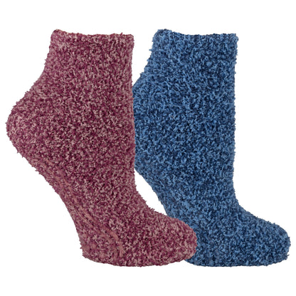 Dr. Scholl's Women's 2 Pack Soothing Spa Low Cut Lavender + Vitamin E Socks with Silicone Treads, Pink, Shoe Size: 4-10