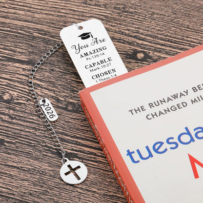 Graduation Gifts for Him Her Class of 2026 Christian Religious Catholic Gifts Inspirational Bookmark Seniors 2026 College High Middle School Students Nursing Grad Gifts for Women Men Graduates Gifts