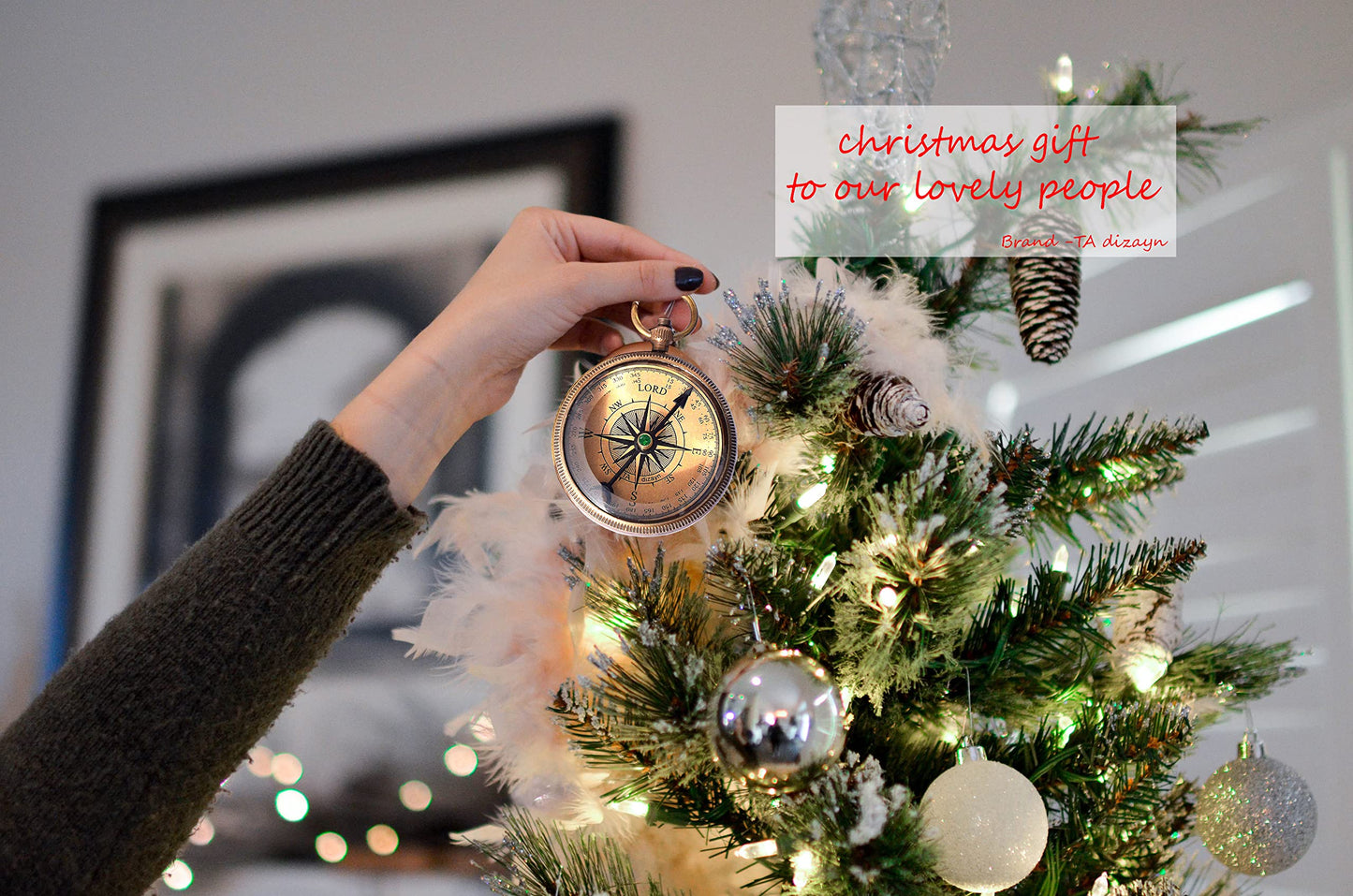 Trust in The Lord With All Your Heart - Proverbs 3:5-6 Quote Engraved Compass With Wooden Box, Greeting Card, Gift Compass, Graduation Day Gifts 2024 for Women Men Boys Girls