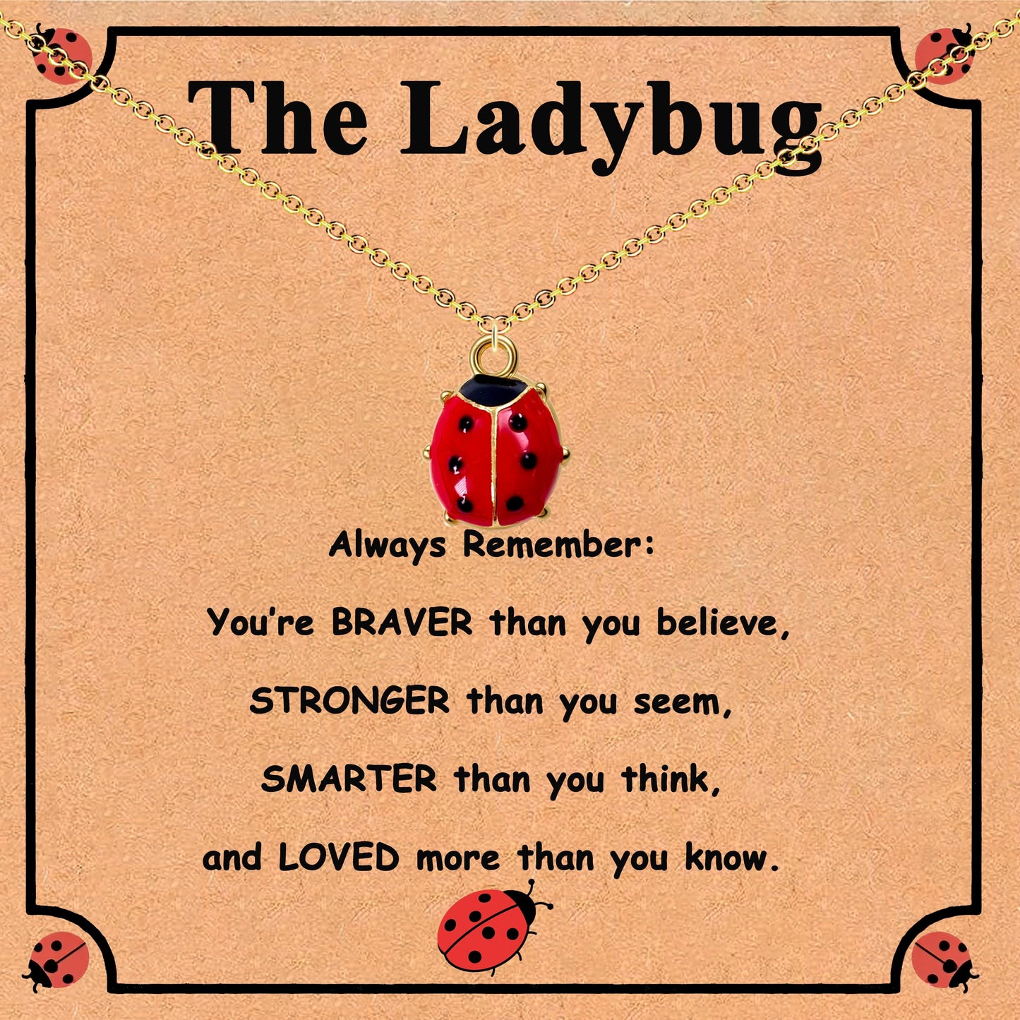 Ladybug Necklace for Women Girls Ladybug Charm Jewelry Ladybug Lover Gifts Ladybug Good Luck Gifts for Mom Daughter Granddaughter Niece Best Friends