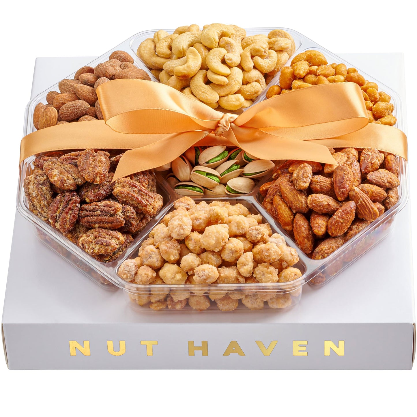 Fathers Day Nuts Gift Basket - Assortment of Sweet & Roasted Salted Gourmet Nuts - Food Gift Box for Dad, Him, Husband, Christmas, Father's Day, Mother's Day, Sympathy, Family, Men & Women