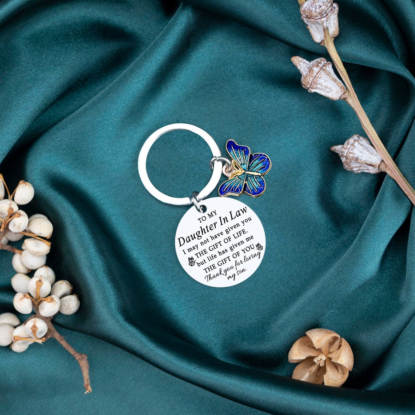 Unique Mothers Day Gifts for Daughter In Law Mother In Law Birthday Wedding Engagement To My DaughterLaw Keychain